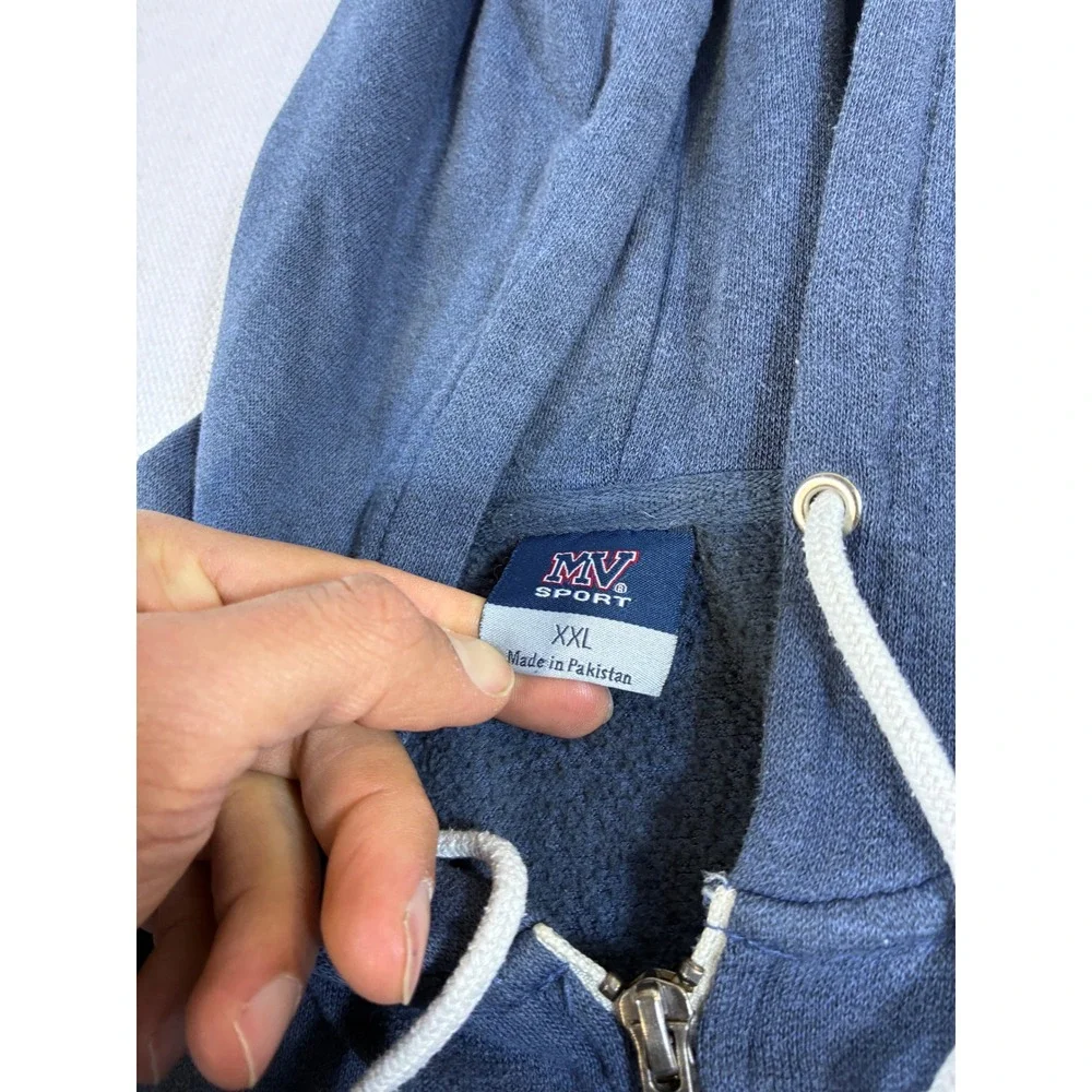 MV Sport Boneyard Surf Hoodie Mens XXL Blue‎ Zip Up Skull Graphic Vintage Style